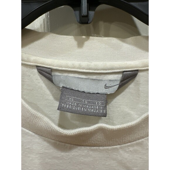 Vintage Y2K Nike Embroidered Mini Swoosh T-Shirt Size XL White Gray - Picture 4 of 5